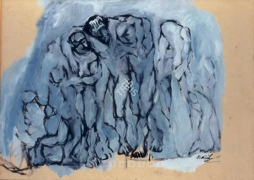 Biswas, Nikhil (Artist). Christ Series. Gouache on paper, c.1962 | Painting  | 00877582