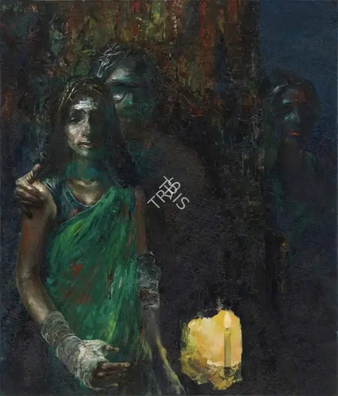 Bhattacharjee, Bikash (Artist). Couple, 1991 | Painting