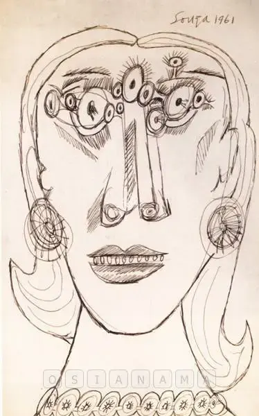 Souza, F.N. (Artist). Untitled, 1961 | Drawing
