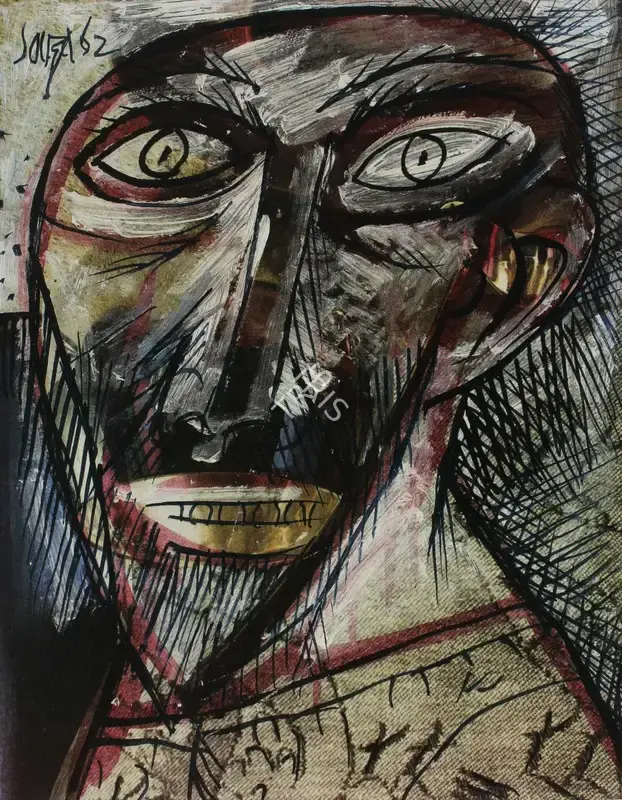 Souza, F.N. (Artist). Untitled (Head), 1962 | Painting