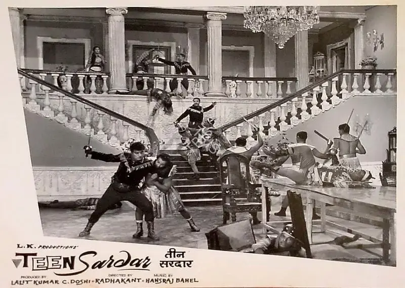 Doshi, C. (Producer), Teen Sardar, 1965 | Lobby Card | CinemaEducation | 00828582