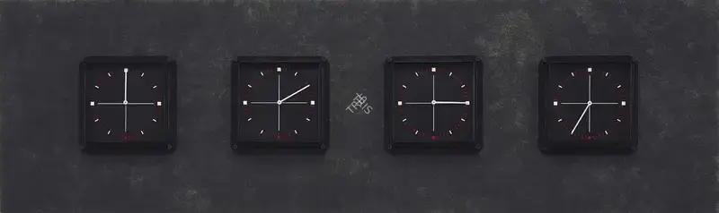 Raqs Media Collective (Artist). Four non-working clocks on felt backing. 2007 | Installation | FineArts | 00646117