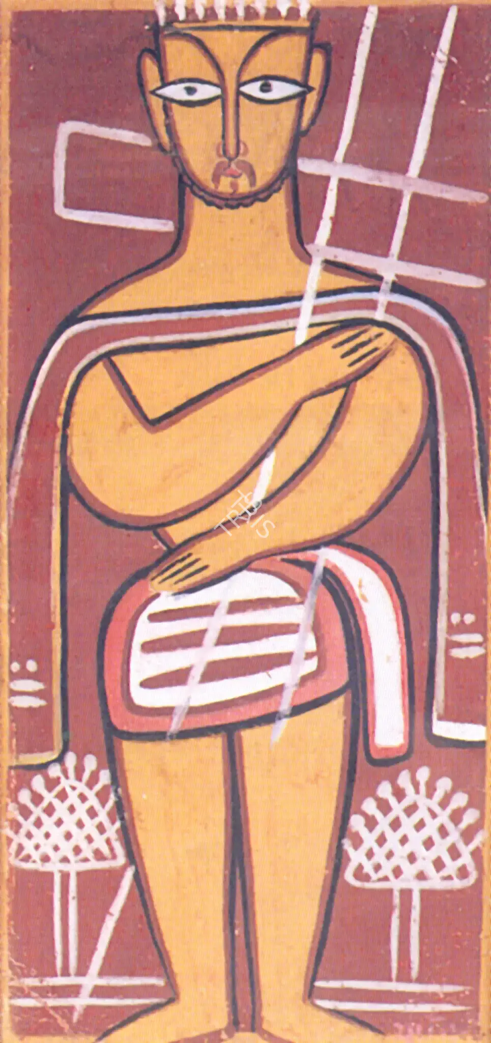 Roy, Jamini (Artist). Christ with the Cross, n.d. | Painting