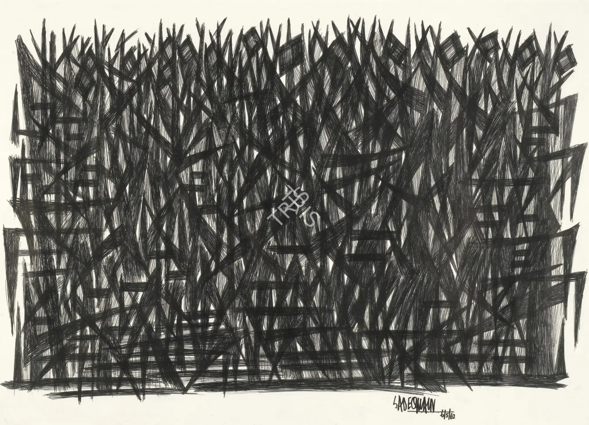 Sadequain (Artist). Untitled, 1962 | Drawing