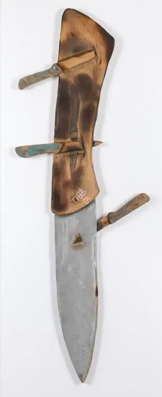 Upadhyay, Hema (Artist). Knife Edge Critical. Mixed media on wood on paper, n.d. | Painting | FineArts | 00341558