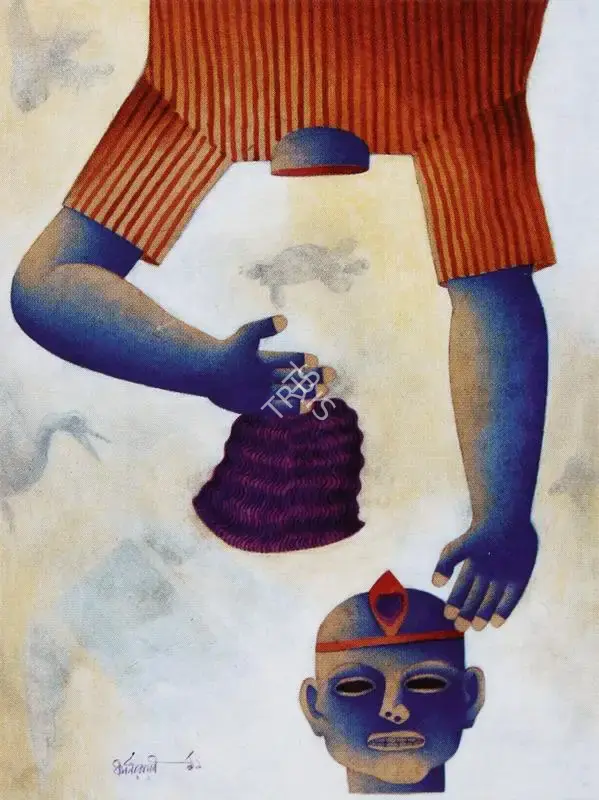 Dasgupta, Dharmanarayan (Artist). Untitled. Tempera on paper, 1999 | Painting | FineArts | 00376092