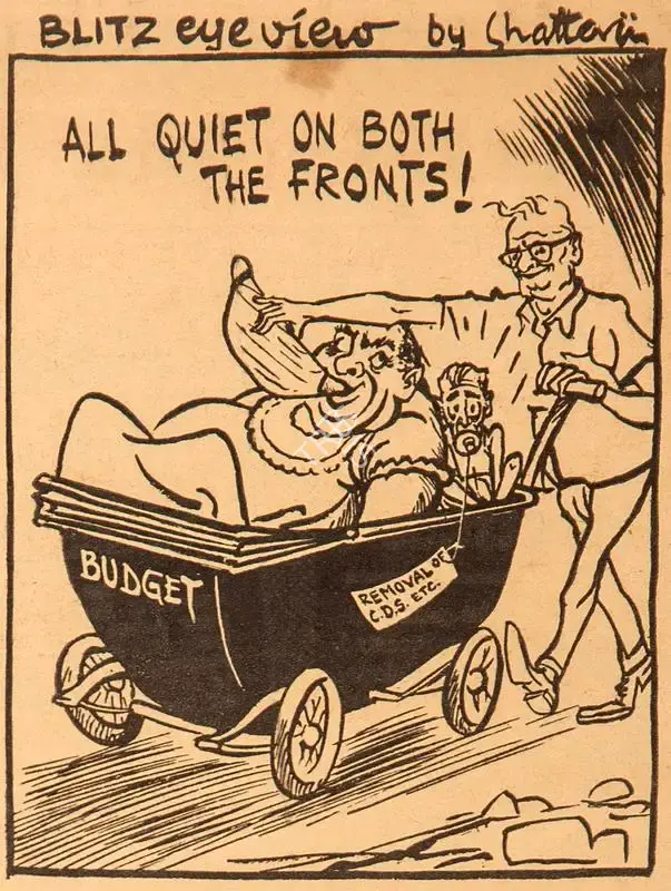 Chatterjee, Basu (Cartoonist). All Quit on Both the Fronts !, 1964 | Cartoons