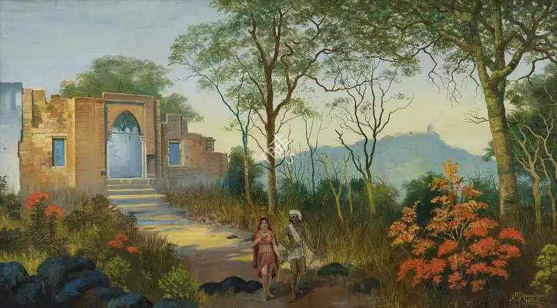 Dhurandhar, M.V. (Artist). Untitled. Oil on canvas, 1934 | Painting | FineArts | 00418557