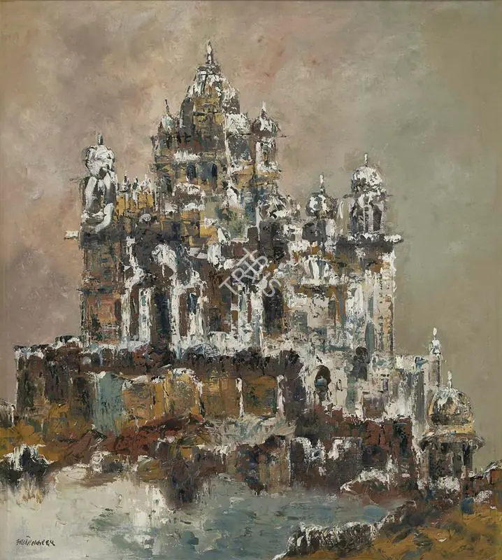 Almelkar, A.A. (Artist). Untitled (Udaipur Temple), 1965 | Painting