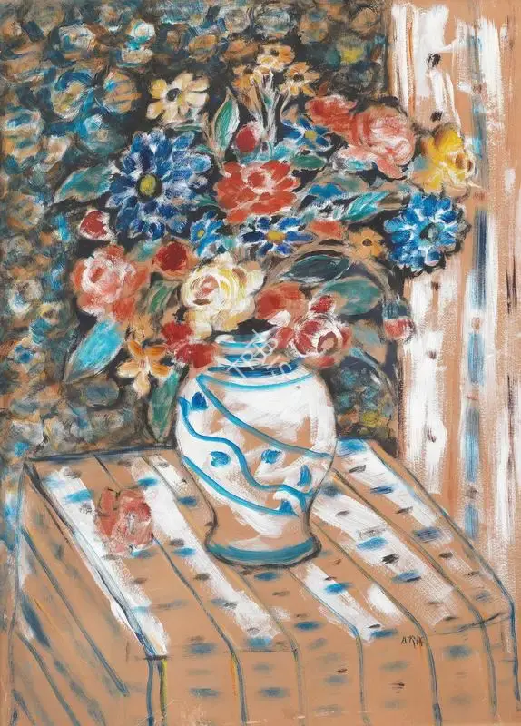 Ara, K.H. (Artist). Untitled (Flowers in a Vase), n.d. | Painting