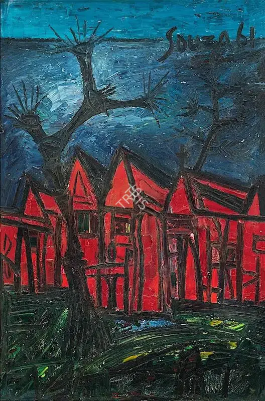 Souza, F.N. (Artist). Untitled. Oil on canvas, 1961 | Painting | FineArts | 00417840