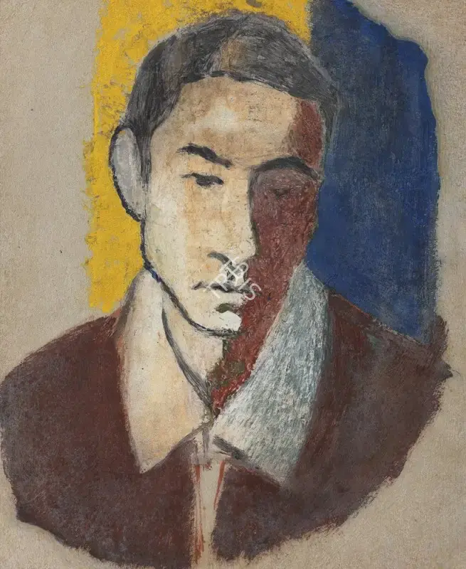 Hebbar, K.K. (Artist). Self Portrait, n.d. | Painting