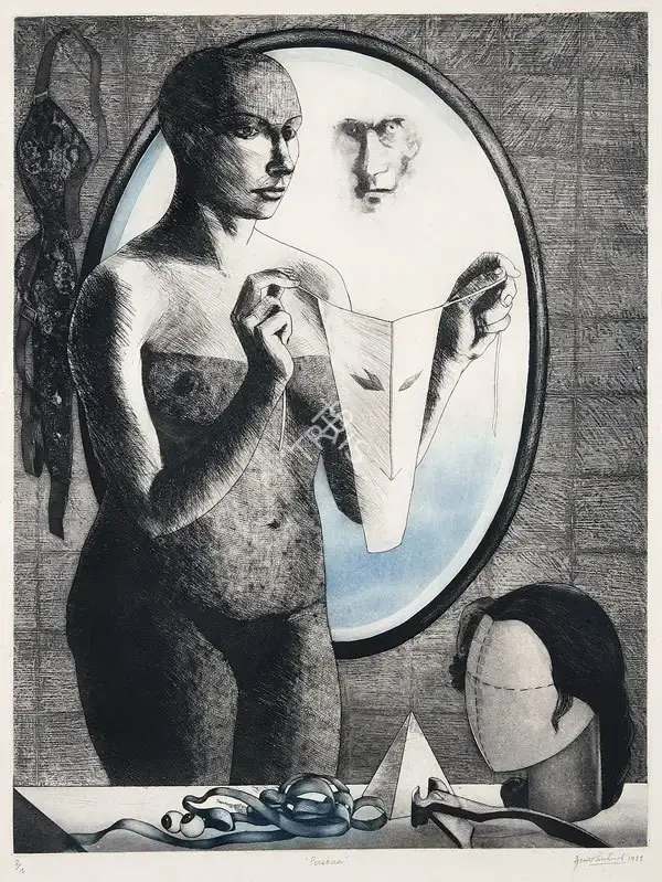 Sud, Anupam (Artist). Persona. Serigraph on paper, Edition 8/15, 1988 | Graphic Art | FineArts | 00641420