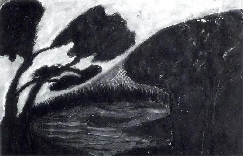 Tagore, Rabindranath (Artist). Micro-Organic Shapes, n.d. | Painting