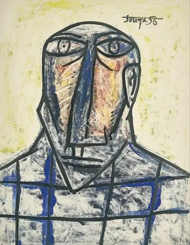 Souza, F.N. (Artist). Untitled (Head), 1956 | Painting