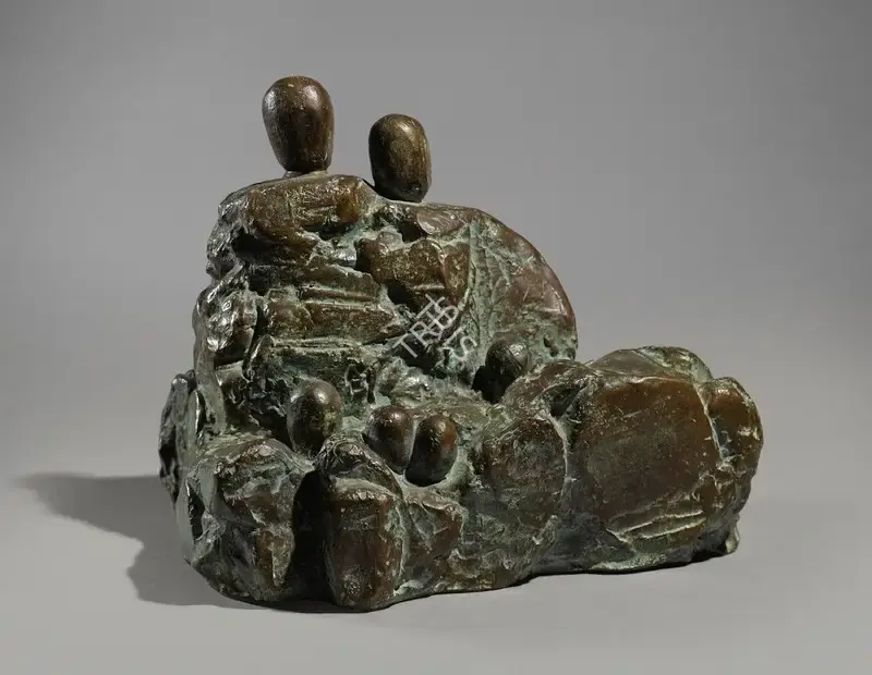 Dasgupta, Prodosh (Artist). Egg Family. Bronze; Edition 2/5, 1973 | Sculpture | FineArts | 00335540