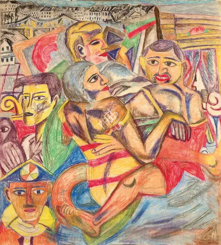 Goud, Nandini (Artist). Untitled. Mixed media on paper, 1997 | Painting | FineArts | 00362274