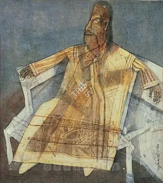 Pyne, Ganesh (Artist). Ivory Merchant, 1981 | Painting