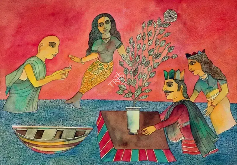 Narayan, Badri (Artist). Homage To The Flowering Pot, 2008 | Drawing