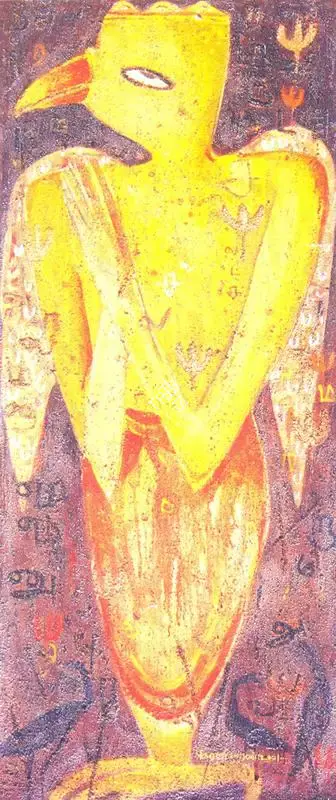 Muralidharan, K. (Artist). Garuda. Mixed media on canvas, 2001 | Painting | FineArts | 00372680