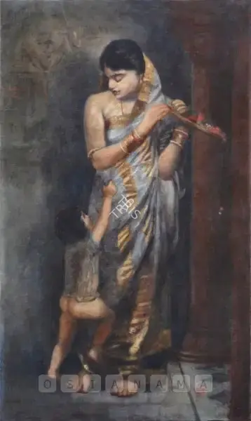 Mazumdar, Hemendranath (Artist). Mother & Child, mid 1930s | Painting