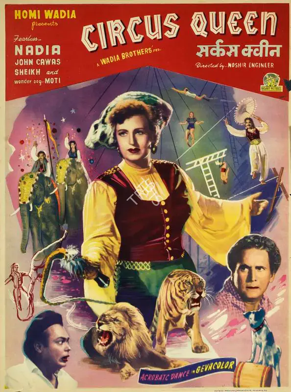 Wadia, Homi (Producer), Circus Queen, 1959 | Half Sheet Poster | CinemaEducation | 00763964