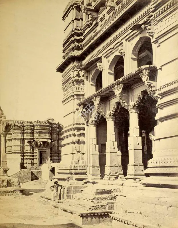 Bourne, Samuel (Photographer). South Transept of Temple, Bindrabund (Vrindavan). Albumen print pasted on mount, c.1865-1866 | Antiquarian Photograph | Photography | 00115948