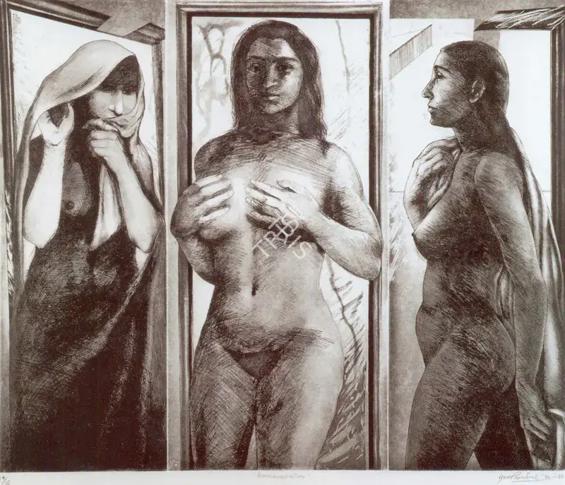 Sud, Anupam (Artist). Emancipation. Etching, 1986-1988 | Graphic Art | FineArts | 00574937