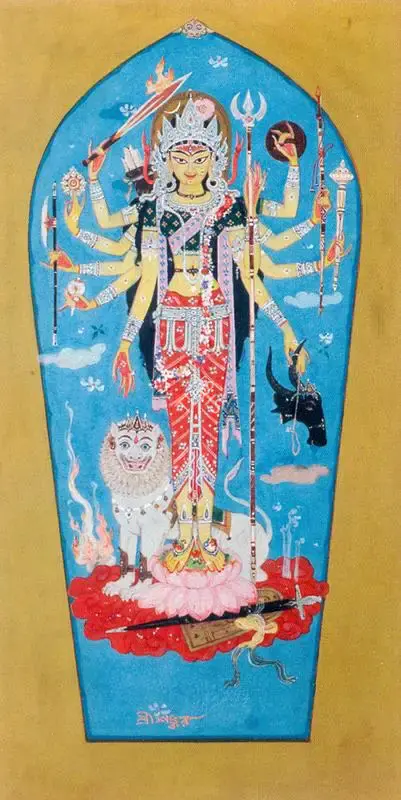 Aich, S.N. (Artist). Durga, n.d. | Painting
