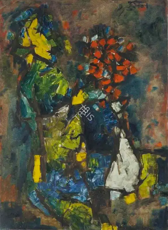 Husain, M.F. (Artist). Petals, 1959 | Painting