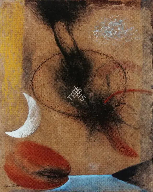 Parekh, Manu (Artist). Untitled. Mixed media on rice paper laid on board, 1995 | Painting | FineArts | 00376093