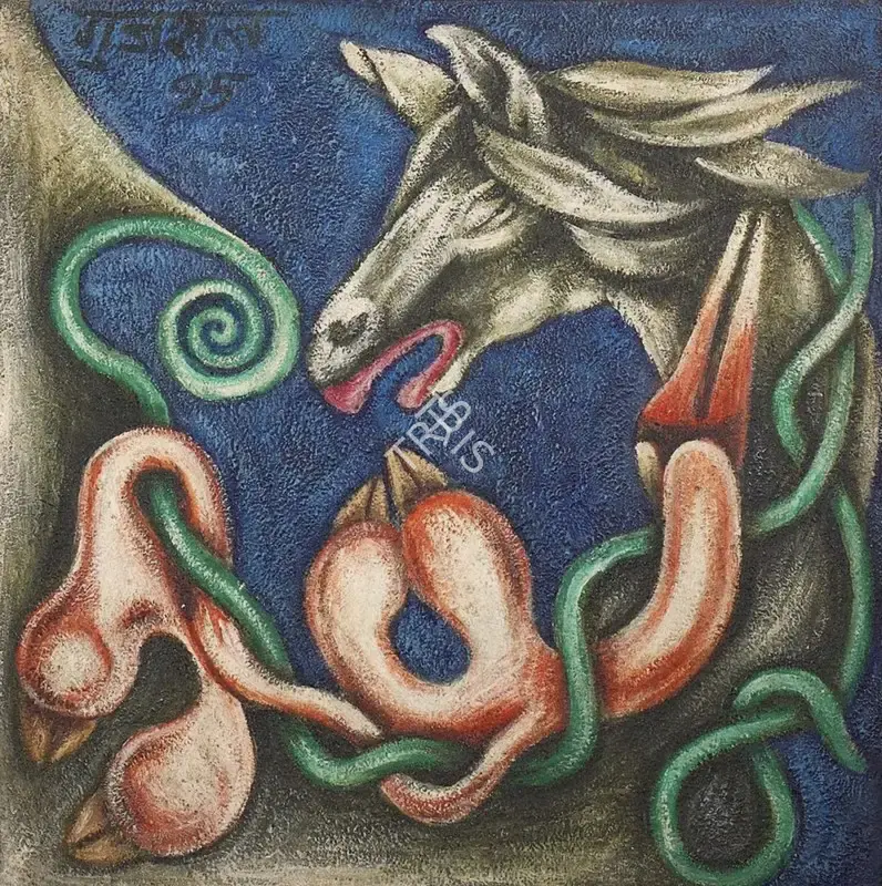 Gujral, Satish (Artist). Untitled. Acrylic on canvas, 1995 | Painting | EconomicsArt | 00870252