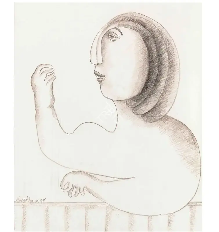 Bawa, Manjit (Artist). Untitled. Coloured pencil on paper, 1997 | Drawing | FineArts | 00646422