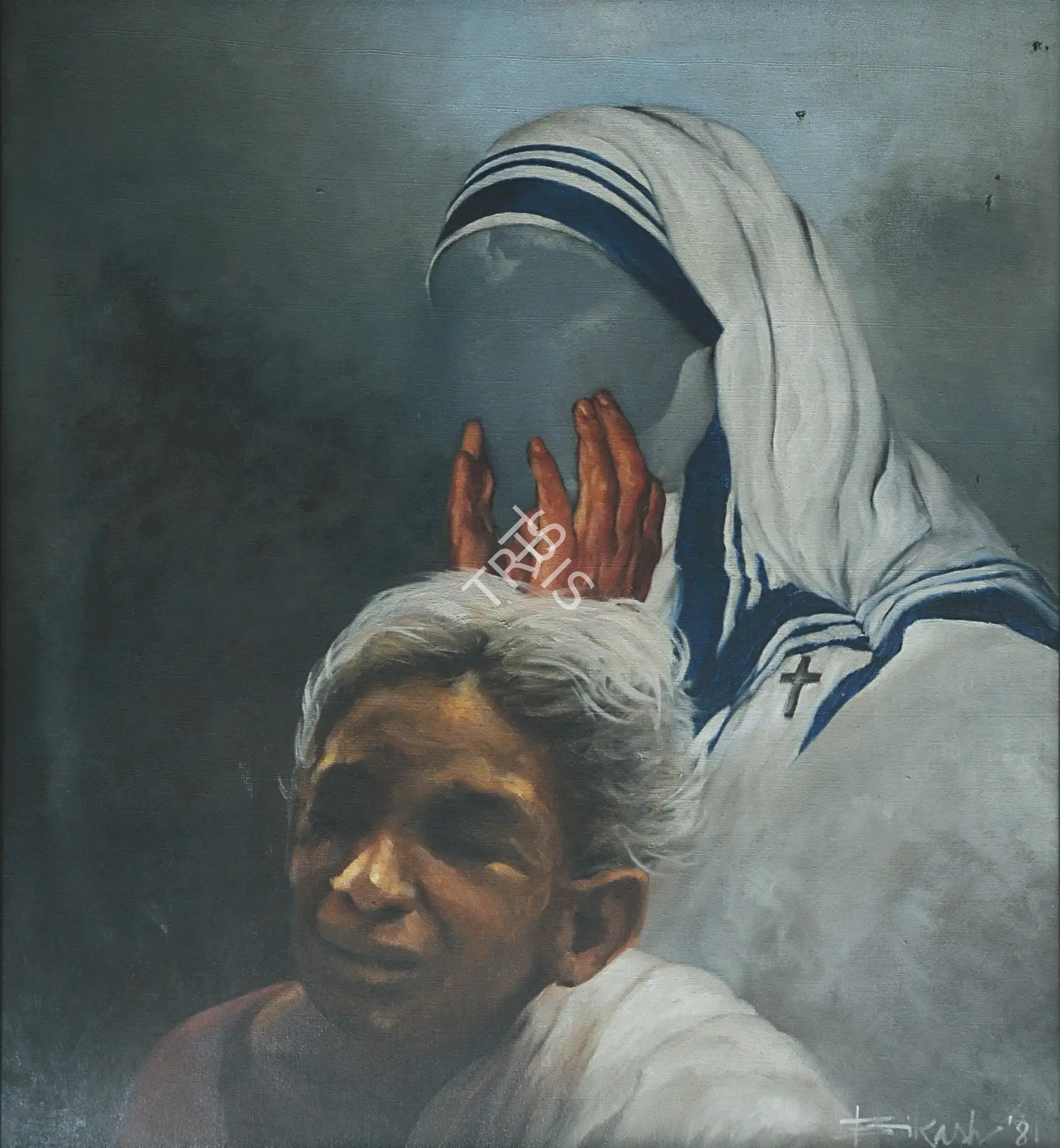 Bhattacharjee, Bikash (Artist). Mother Teresa Series, 1981 | Painting