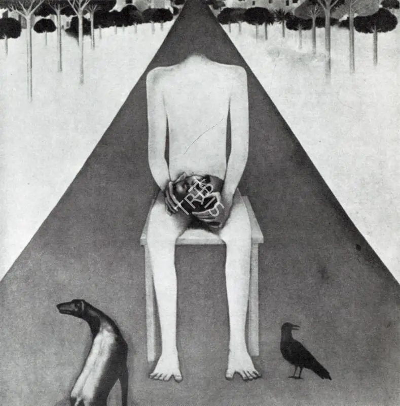 Sheikh, G.M. (Artist). Man I. 1972 | Artrends, January 1973 - April 1976 | Painting | FineArts | 00551495