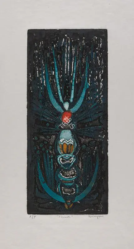 Krishna, Devayani (Artist). Flower. Intaglio print, n.d. | Graphic Art | FineArts | 00419185