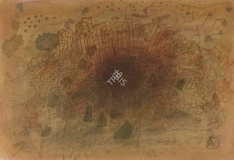 Sheikh, G.M. (Artist). City Upon City. Gouache on paper, 2018 | Painting | FineArts | 00353679