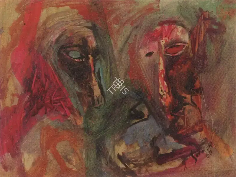 Das, Sunil (Artist). Untitled. Watercolour on paper, 1969 | Painting | FineArts | 00599370