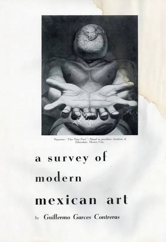 Contreras, Guillermo Garces (Essayist). A Survey of Modern Mexican Art. In Marg. 6(3), pp. 38-49. Bombay: Marg, June 1953 | Essay | FineArts | 00668818