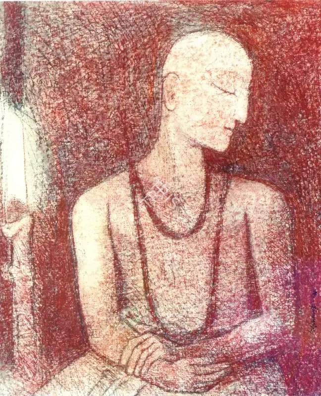 Pyne, Ganesh (Artist). Chaitanya. Mixed media on paper, n.d. | Painting | FineArts | 00372872