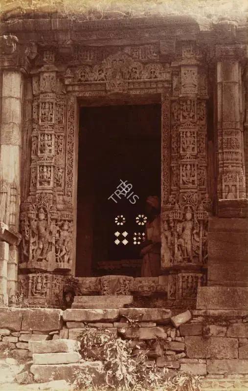 Dayal, Lala Deen (Photographer). Doorway of Sanga Chaori in Chittore fort - From the album 'Views in Meywar' By Lala Deen Dayal Indore. Albumen print pasted on mount, c.1890 | Antiquarian Photograph | Photography | 00115166
