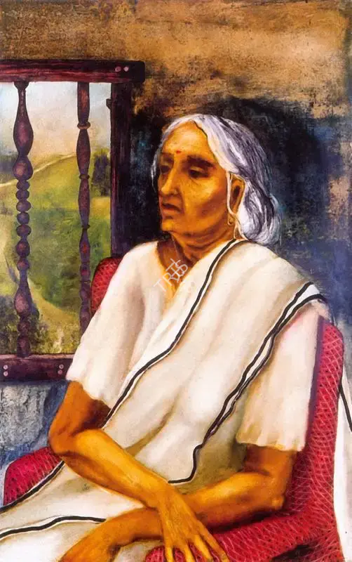 Menon, Anjolie Ela (Artist). Kartiyanni Amma, n.d. | Painting