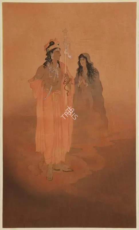 Bose, Nandalal (Artist). Savitri and Yama, n.d. | Graphic Art