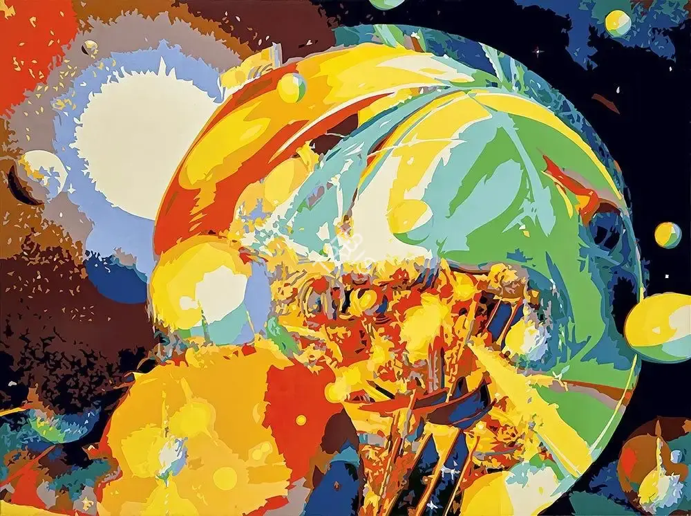 Lokhande, Suryakant (Artist). Hiranya Garbha (Golden Embryo) Space Series - 4, n.d. | Painting