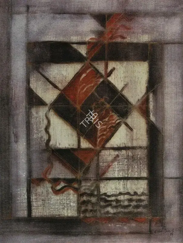 Narayanan, Akkitham (Artist). Untitled. Mixed media on paper, 1984 | Painting | FineArts | 00376094