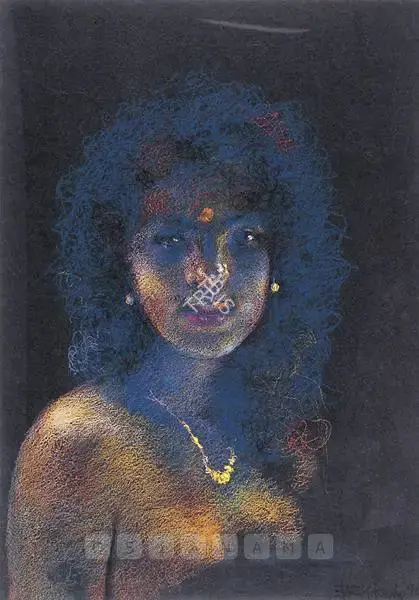 Bhattacharjee, Bikash (Artist). Women, 1990 | Drawing