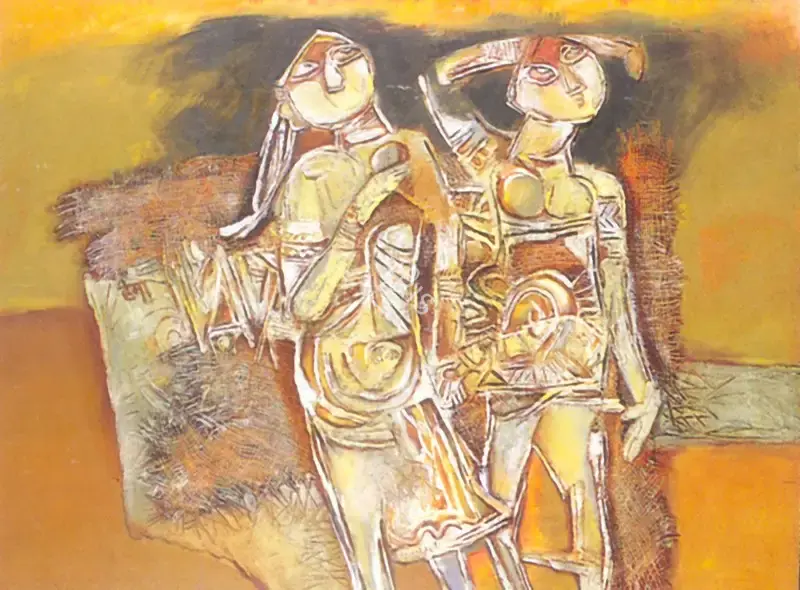Dave, Shanti (Artist). Two Women, n.d. | Painting