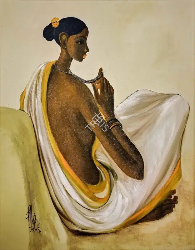 Prabha, B. (Artist). Seated Woman, n.d. | Painting