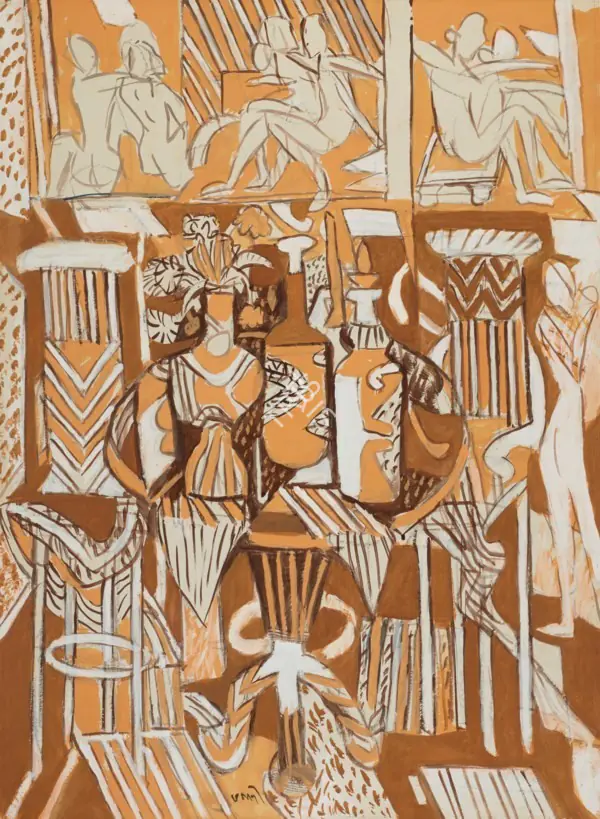 Subramanyan, K.G. (Artist). Still Life in Interior, 2005 | Painting