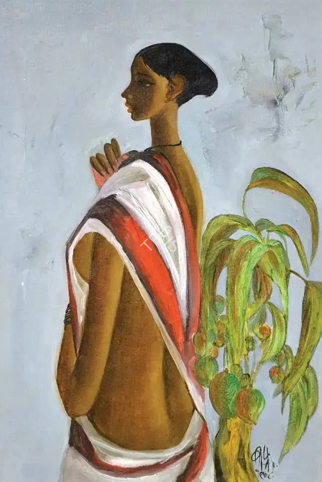 Prabha, B. (Artist). Untitled. Oil on canvas, 1978 | Painting | FineArts | 00645961